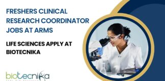 Freshers Clinical Research Jobs at ARMS