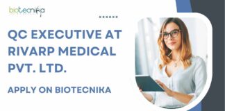QC Executive at Rivarp Medical Pvt. Ltd