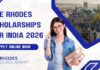The Rhodes Scholarships for India 2026 – Apply Online Rhodes Scholarships India 2026 - Apply Online