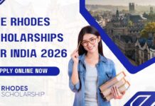 Rhodes Scholarships India 2026 - Apply Online