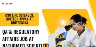 QA Regulatory Affairs Job at NaturMed Scientific