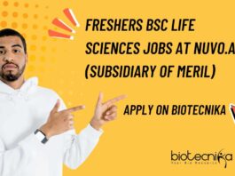 Freshers BSc Life Sciences Jobs at Nuvo.AI