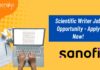 Scientific Writer Job Opportunity - Apply Now!