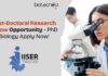 PhD Biology Job at IISER Tirupati - Apply Now for PDRF!