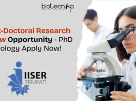 PhD Biology Job at IISER Tirupati - Apply Now for PDRF!