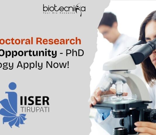 PhD Biology Job at IISER Tirupati - Apply Now for PDRF!
