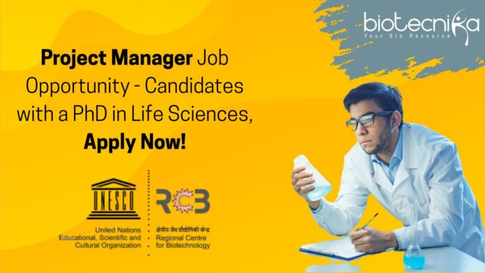Project Manager Job Opportunity - Candidates with a PhD in Life Sciences, Apply Now!