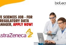 Life Sciences Job - For Regulatory Data Manager, Apply Now!