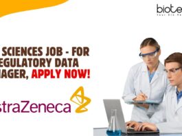 Life Sciences Job - For Regulatory Data Manager, Apply Now!