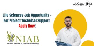 Life Sciences Job Opportunity - For Project Technical Support, Apply Now!