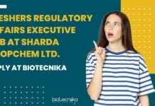 Freshers Regulatory Affairs Job at Sharda Cropchem Ltd