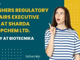 Freshers Regulatory Affairs Job at Sharda Cropchem Ltd