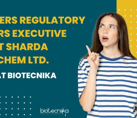 Freshers Regulatory Affairs Job at Sharda Cropchem Ltd