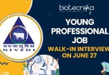 Young Professional Job at ICAR-NIVEDI Walk-in Interview on June 27