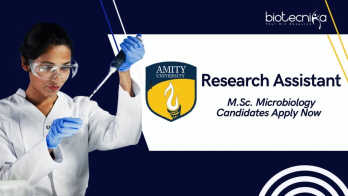 Latest Microbiology Research Job Roles at Amity University, Apply Now