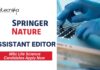 Assistant Editor Job Role at Springer Nature |MSc Life Science Candidates Apply Now