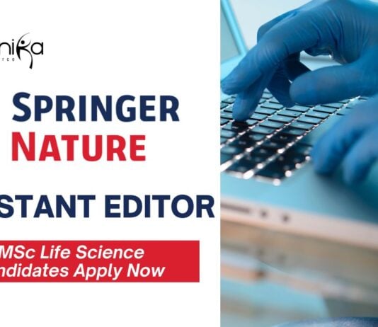 Assistant Editor Job Role at Springer Nature |MSc Life Science Candidates Apply Now