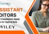 Assistant Editor Jobs at Wiley – PhD Candidates Apply Now