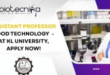 Assistant Professor Food Technology
