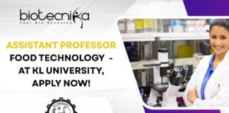 Assistant Professor Food Technology