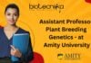 Assistant Professor Plant Breeding Genetics