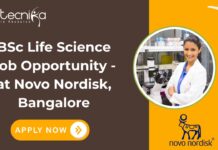 BSc Life Science Job Opportunity