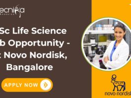BSc Life Science Job Opportunity