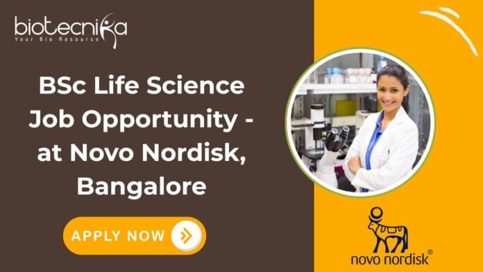 BSc Life Science Job Opportunity