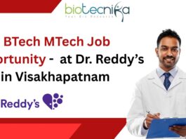 MSc Biochemistry Jobs at Dr Reddy's