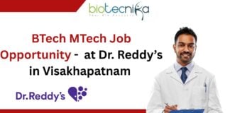 MSc Biochemistry Jobs at Dr Reddy's