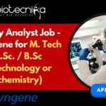 Syngene BSc Biotech Jobs - MSc, MTech Apply Online