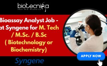 Syngene BSc Biotech Jobs - MSc, MTech Apply Online