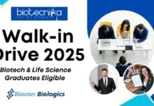 Biocon Walk-in Drive Bengaluru 2025 – Biotech & Life Science Graduates Eligible 