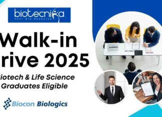 Biocon Walk-in Drive Bengaluru 2025 – Biotech & Life Science Graduates Eligible 