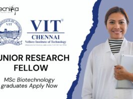 JRF Position for MSc Biotech at VIT for Exosome Research, Apply Now