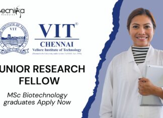 JRF Position for MSc Biotech at VIT for Exosome Research, Apply Now