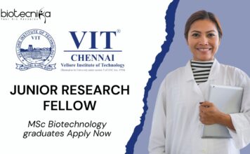 JRF Position for MSc Biotech at VIT for Exosome Research, Apply Now
