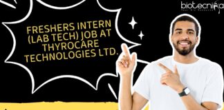 Freshers Intern (Lab Tech) Job at Thyrocare Technologies Ltd