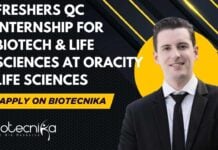 Freshers QC Internship For Biotech & Life Sciences