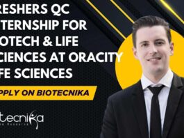 Freshers QC Internship For Biotech & Life Sciences