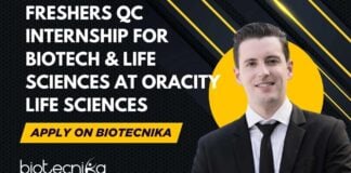 Freshers QC Internship For Biotech & Life Sciences