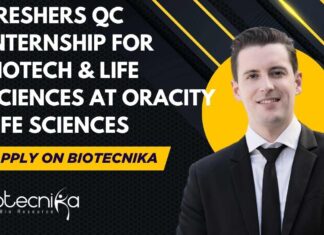 Freshers QC Internship For Biotech & Life Sciences