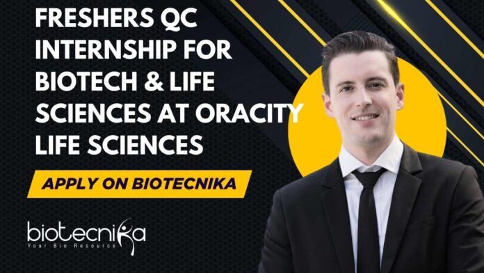 Freshers QC Internship For Biotech & Life Sciences