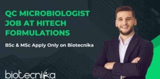 QC Microbiologist Job at Hitech Formulations