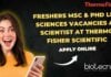Freshers MSc & PhD Life Sciences Vacancies