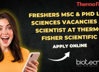Freshers MSc & PhD Life Sciences Vacancies