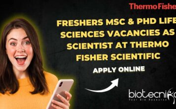 Freshers MSc & PhD Life Sciences Vacancies