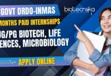 DRDO 6 Months Paid Internships Life Sciences