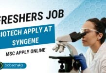 Freshers Biotech Jobs at Syngene