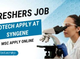 Freshers Biotech Jobs at Syngene